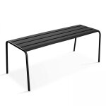 Banc de jardin en acier anthracite
