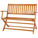 Banc de jardin en bois pliable 118x63. 5x89cm