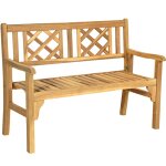 Banc de jardin pliable en bois d'acacia capacit de charge 320 kg