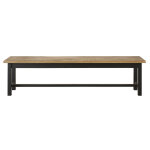 Banc en manguier massif et acier noir mat Banc en manguier massif et acier noir mat