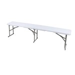 Banc pliant pour 3 à 4 personnes blanc Banc pliant pour 3 à 4 personnes blanc