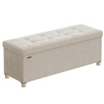 Banc de rangement cube pliable 38 x 110 x 40 cm 112 l beige cappuccino Banc de rangement cube pliable 38 x 110 x 40 cm 112 l beige cappuccino
