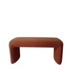 Banc rembourr en tissu bouclette l100cm - rouille
