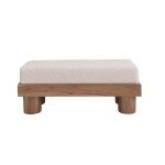 Banc en teck massif assise bouclette 100 cm