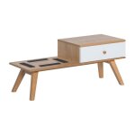 Banc avec tiroir et coussin effet bois - l100 x h43 cm Banc avec tiroir et coussin effet bois - l100 x h43 cm