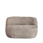 Banquette 2 places en tissu bouclette - taupe