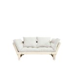 Banquette ajustable en pin massif naturel matelas naturel 75x200