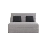 Banquette bz convertible 2 / 3 places tissu gris