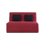 Banquette bz convertible 2 places tissu framboise