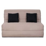Banquette bz convertible 2 places tissu taupe