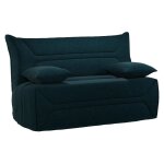 Banquette bz avec matelas de 12 cm bleu marine