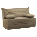 Banquette bz avec matelas de 12 cm sable