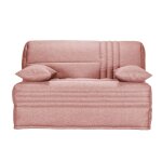 Banquette bz avec matelas de 15 cm rose