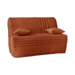Banquette bz avec matelas de 15 cm terracotta 140 x 200 cm