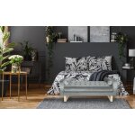 Banquette capitonne velours argent