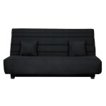Banquette cc orlando 130 x 190, matelas dunlopillo, pearl noir