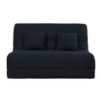 Banquette cc reims 140 x 200, uni noir Banquette cc reims 140 x 200, uni noir