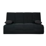Banquette cc virginia 130x190, matelas dunlopillo, coton noir Banquette cc virginia 130x190, matelas dunlopillo, coton noir