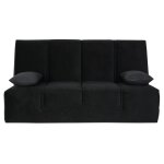 Banquette clic clac convertible 2 places rangement int�gr� angel noir