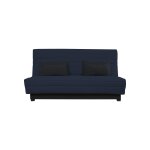 Banquette clic clac convertible 2 places tissu grisson