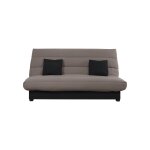 Banquette clic clac convertible 2 places tissu taupe