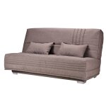 Banquette clic - clac avec matelas de 17 cm taupe
