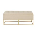 Banquette coffre crue et dore