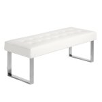 Banquette simili cuir et acier chromé Banquette simili cuir et acier chromé