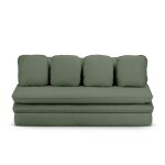 Banquette en tissu bouclette 3 places vert kaki