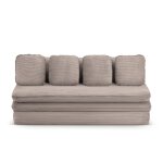 Banquette en velours c�tel� 3 places taupe