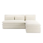 Banquette en velours ctel 4 places ecru