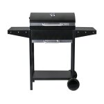 Barbecue bois en noir 119 x 50 x 101 cm