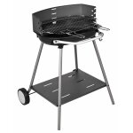 Barbecue  charbon avec plateforme de rangement mtal argent