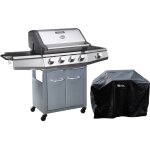 Barbecue gaz avec led mtal gris 6 brleurs 15. 2kw