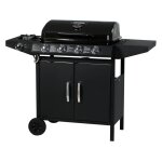 Barbecue gaz mtal noir 6 brleurs 12. 9kw