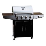 Barbecue gaz mtal noir 6 brleurs 15. 2kw