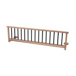 Barrière pour lit junior hybride en bois bicolore noir 127x35cm Barrière pour lit junior hybride en bois bicolore noir 127x35cm