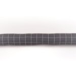 Bas de porte imprim� a carreaux coton 90x10 cm gris anthracite