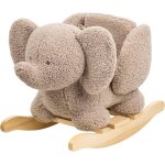 Bascule éléphant taupe en bois et polyester gris 60x30x45 cm Bascule éléphant taupe en bois et polyester gris 60x30x45 cm