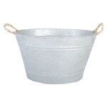 Bassine vieux zinc poignées gris Bassine vieux zinc poignées gris