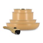 Batterie de cuisine 5 pices en acier inoxydable - tous feux