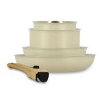 Batterie de cuisine 5 pices en acier inoxydable - tous feux