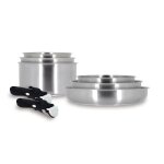 Batterie de cuisine 8 pièces en acier inoxydable - tous feux Batterie de cuisine 8 pièces en acier inoxydable - tous feux