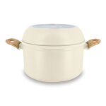 Batterie de cuisine amovible 8 pi�ces cr�me en aluminium recycl�