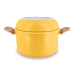 Batterie de cuisine amovible 8 pi�ces jaune en aluminium recycl�