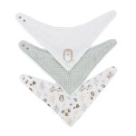 Bavoirs bandana blanc, bleu et blanc imprim fort (x3)