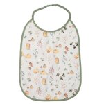 Bavoir enduit souple imprim animaux de la fort multicolore