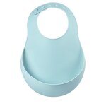 Bavoir en silicone  poche airy green