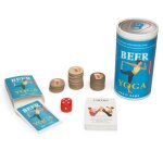 Beer yoga en carton bleu Beer yoga en carton bleu