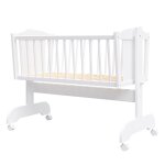Berceau bébé en bois blanc - 90x40 cm - matelas inclus Berceau bébé en bois blanc - 90x40 cm - matelas inclus